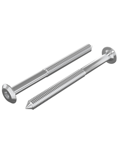 Viti per mobili 2 pcs Argento M6 x 70 mm Acciaio