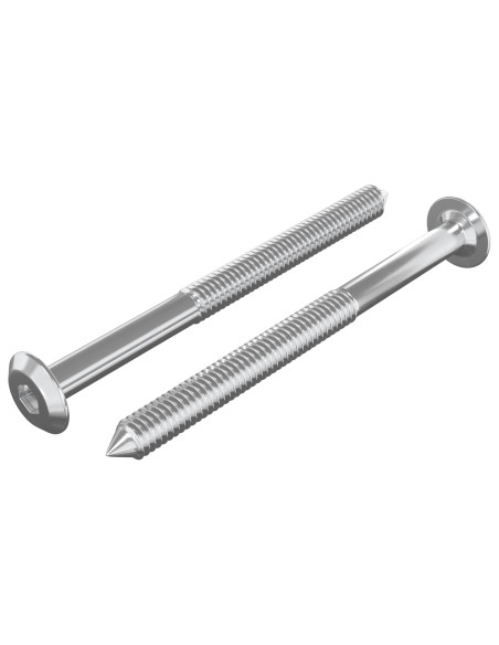 Viti per mobili 2 pcs Argento M6 x 85 mm Acciaio