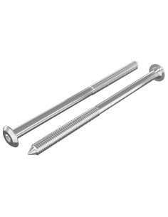 Viti per mobili 2 pcs Argento M6 x 100 mm Acciaio 2