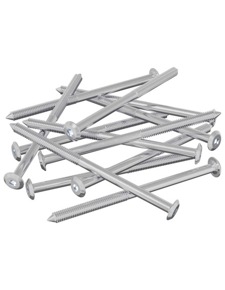 Viti per mobili 12 pcs Argento M6 x 100 mm Acciaio
