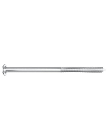 Viti per mobili 12 pcs Argento M6 x 100 mm Acciaio