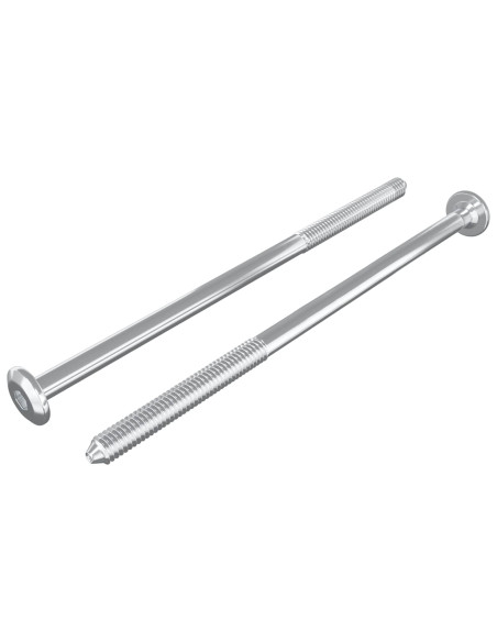 Viti per mobili 2 pcs Argento M6 x 120 mm Acciaio