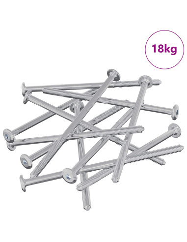 Viti per mobili 800 pcs Argento Acciaio