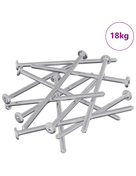 Viti per mobili 800 pcs Argento Acciaio