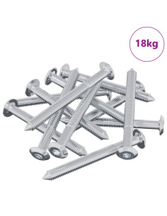 Vite 1600 pcs Argento M6 x 60 mm Acciaio 2