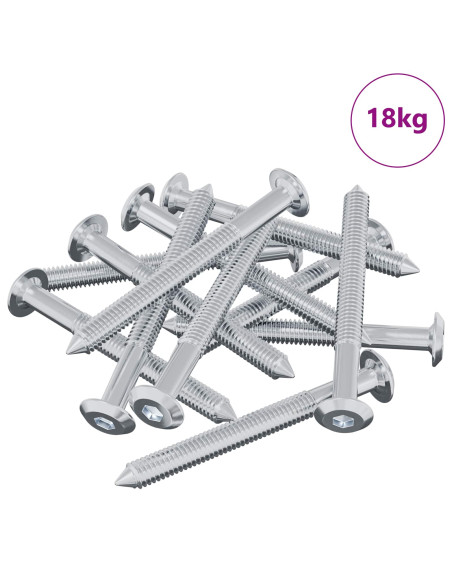 Vite 1600 pcs Argento M6 x 60 mm Acciaio