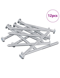 Vite 12 pcs Argento M6 x 85 mm Acciaio 2
