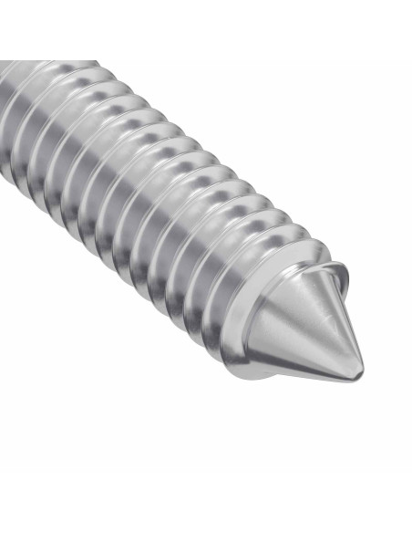 Vite 12 pcs Argento M6 x 100 mm Acciaio