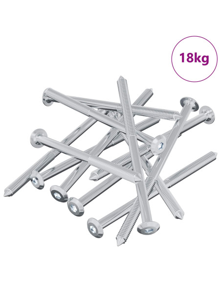 Vite 1000 pcs Argento M6 x 100 mm Acciaio