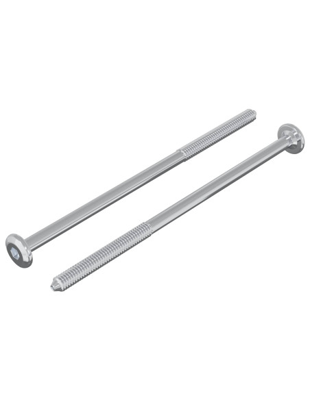 Vite 2 pcs Argento M6 x 120 mm Acciaio