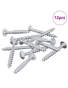 Vite 12 pcs Argento 9,8 x 35 mm Ferro 2