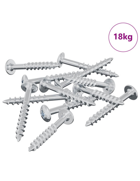 Vite 7792 pcs Argento 9,8 x 35 mm Ferro