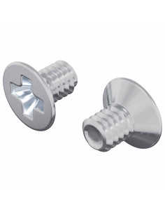 Viti a testa conica 2 pcs Argento M4 x 6 mm Acciaio 2