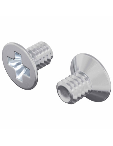 Viti a testa conica 2 pcs Argento M4 x 6 mm Acciaio