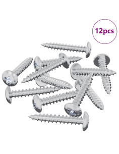 Chiodo autofilettante 12 pcs Zincato 4 x 25 mm Acciaio 2
