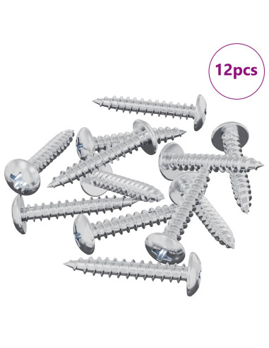 Chiodo autofilettante 12 pcs Zincato 4 x 25 mm Acciaio