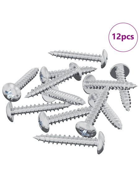 Chiodo autofilettante 12 pcs Zincato 4 x 25 mm Acciaio