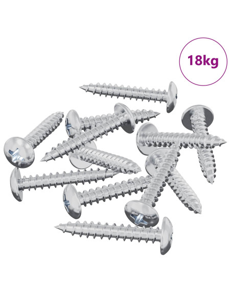 Chiodo autofilettante 9231 pcs Zincato Acciaio