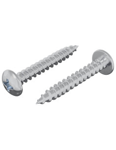 Vite in Legno 2 pcs Argento M4 x 28 mm Ferro 2