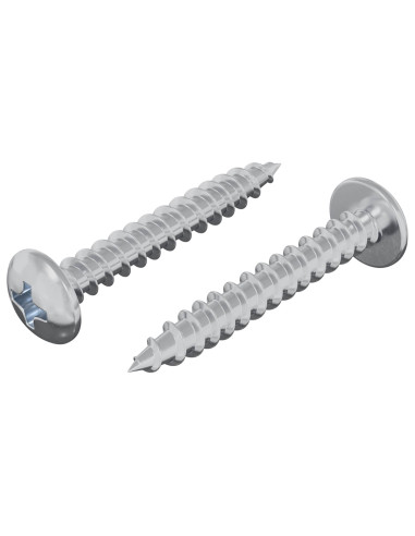 Vite in Legno 2 pcs Argento M4 x 28 mm Ferro