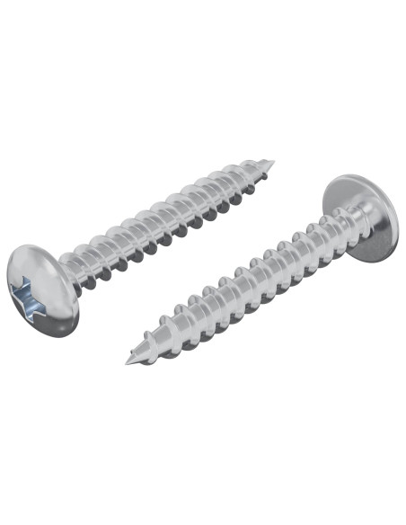 Vite in Legno 2 pcs Argento M4 x 28 mm Ferro