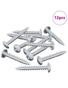 Vite in Legno 12 pcs Argento M4 x 28 mm Ferro 2