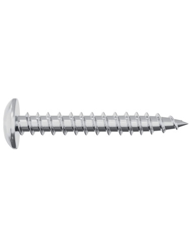 Vite in Legno 12 pcs Argento M4 x 28 mm Ferro