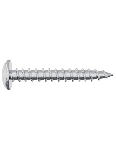 Vite in Legno 12 pcs Argento M4 x 28 mm Ferro