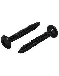 Chiodo Filettato 2 pcs Nero M4 x 28 mm Acciaio 2