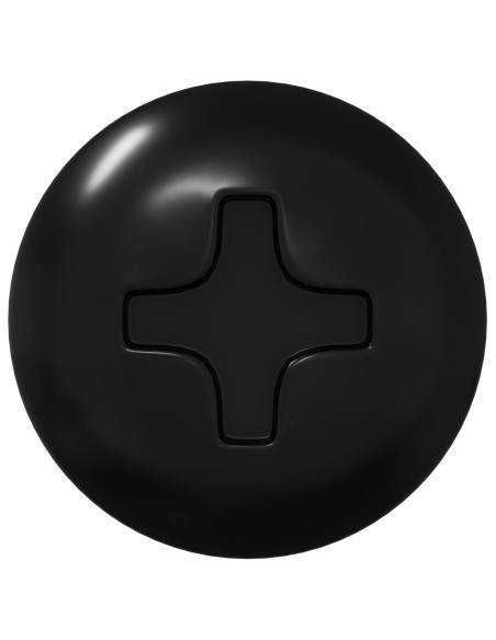 Chiodo Filettato 2 pcs Nero M4 x 28 mm Acciaio