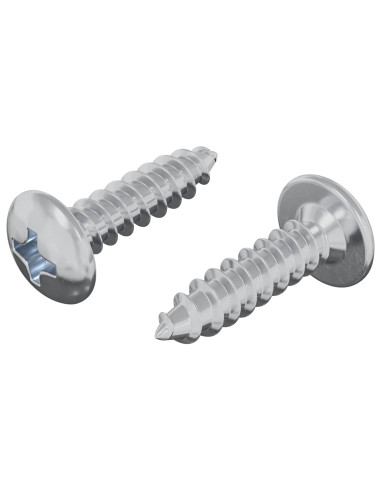 Vite 2 pcs Argento M4 x 16 mm Acciaio