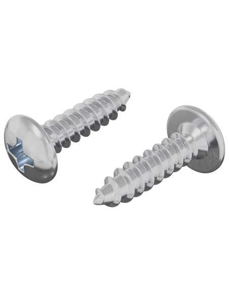 Vite 2 pcs Argento M4 x 16 mm Acciaio