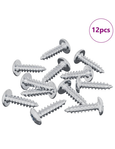 Vite 12 pcs Argento M4 x 16 mm Acciaio
