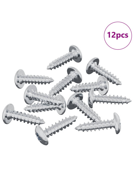 Vite 12 pcs Argento M4 x 16 mm Acciaio