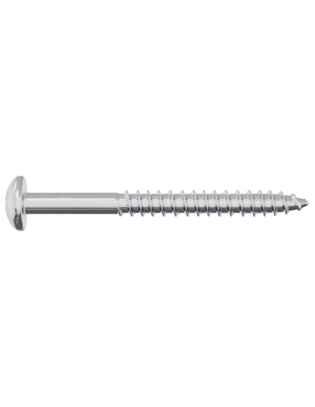 Vite in Legno 2 pcs Argento 9,8 x 53 mm Acciaio