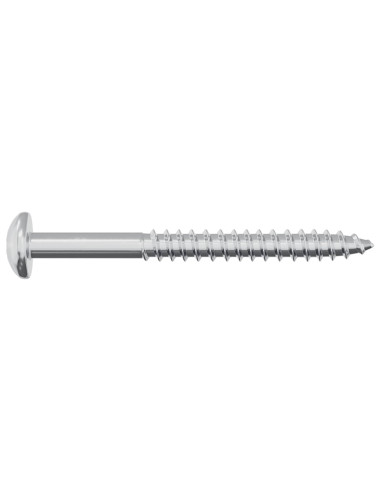 Vite in Legno 12 pcs Argento 9,8 x 53 mm Acciaio