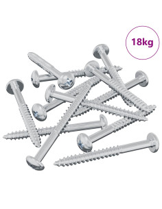Vite in Legno 3273 pcs Argento 9,8 x 53 mm Acciaio 2