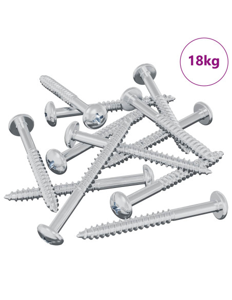 Vite in Legno 3273 pcs Argento 9,8 x 53 mm Acciaio