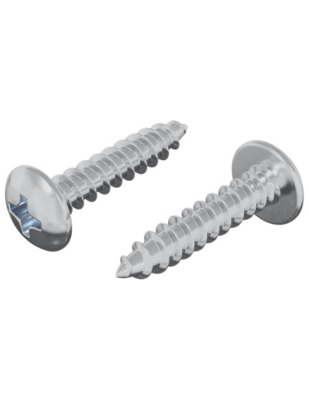 Viti in Legno 2 pcs Argento M4 x 20 mm Acciaio