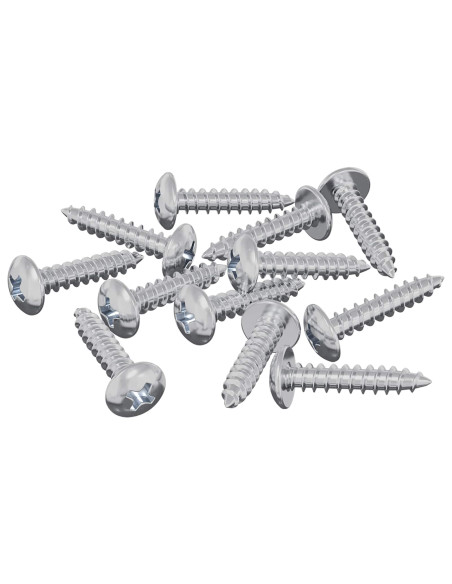 Viti in Legno 12 pcs Argento M3,5 x 20 mm Acciaio
