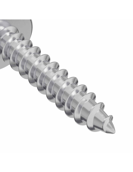 Viti in Legno 12 pcs Argento M3,5 x 20 mm Acciaio