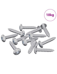 Viti in Legno 10976 pcs Argento Acciaio 2
