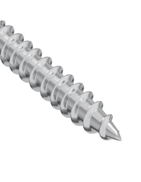 Viti in Legno 2 pcs Argento M4 x 25 mm Acciaio