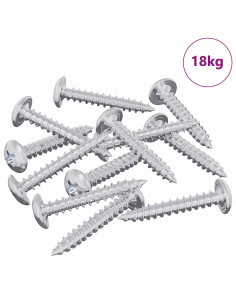 Viti in Legno 9231 pcs Argento Acciaio 2