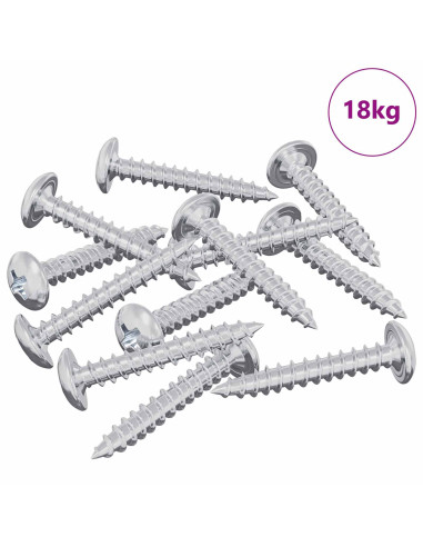 Viti in Legno 9231 pcs Argento Acciaio