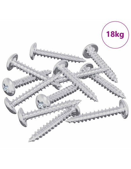Viti in Legno 9231 pcs Argento Acciaio