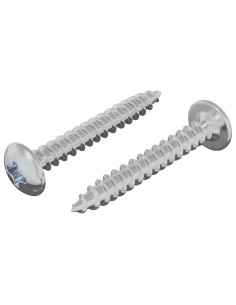 Viti in Legno 2 pcs Argento M4 x 28 mm Acciaio 2