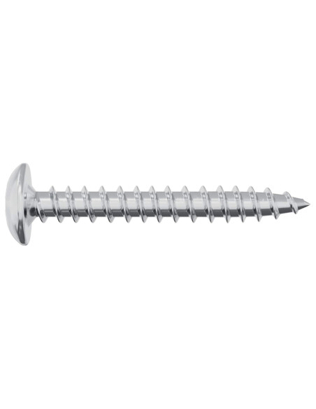 Viti in Legno 2 pcs Argento M4 x 28 mm Acciaio