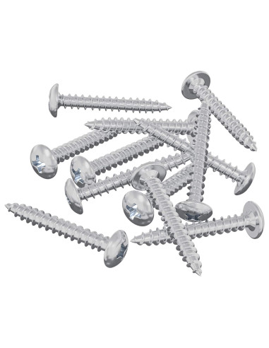 Viti in Legno 12 pcs Argento M4 x 28 mm Acciaio