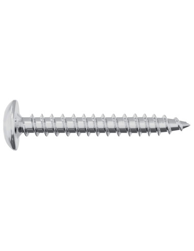 Viti in Legno 12 pcs Argento M4 x 28 mm Acciaio